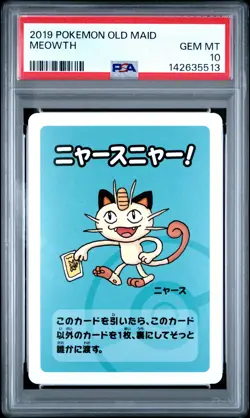 2019 POKEMON OLD MAID MEOWTH PSA 10 - Image 1