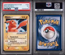 Pikachu Gold Star Holo Rare 104/110 Holon Phantoms Gold Star Pokemon Card PSA 3 - Image 3