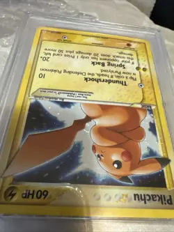 Pikachu Gold Star Holo Rare 104/110 Holon Phantoms Gold Star Pokemon Card PSA 3 - Image 5