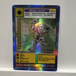 Bandai Digimon CCG MetalEtemon Holo Mega Level Card Bo-27 1st Edition 1999 - Image 1