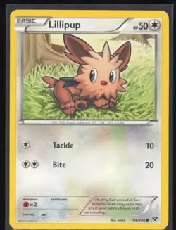 Lillipup Normal 108/146 Pokemon XY Base Set LP Pokemon Card - Image 1