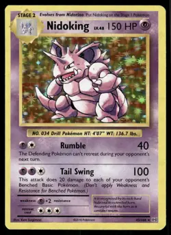 Pokemon Cards Nidoking 45/108 Holo Evolutions Holo Rare NM - Image 1