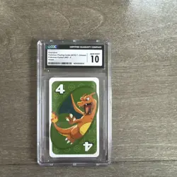 CGC GEM MINT 10 Charizard #4 Green Playing Card 2019 Pokemon Pocket UNO - Image 1