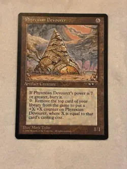 Magic: The Gathering Phyrexian Devourer Artifact Creature Card 1996 Mark Tedin - Image 1