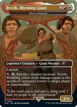 MTG English Fezzik, Rhyming Giant - Brion Stoutarm NM Foil Secret Lair - Image 1