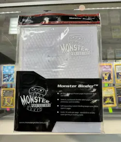 NEW Monster Binder 9 Pocket Trading Card Album Holofoil White Holds 360 T10 - Image 1