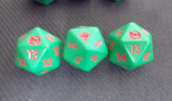 LOT OF 3 RAPHAEL TEENAGE MUTNT NINJA TURLES D20 DIE SPINEDOWN MTG PRERELEASE - Image 2