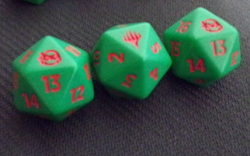 LOT OF 3 RAPHAEL TEENAGE MUTNT NINJA TURLES D20 DIE SPINEDOWN MTG PRERELEASE - Image 3