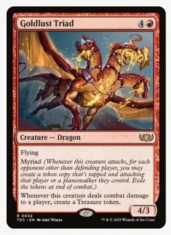 1x MTG Goldlust Triad - Dragonstorm Mythic! NM Mint! - Image 1
