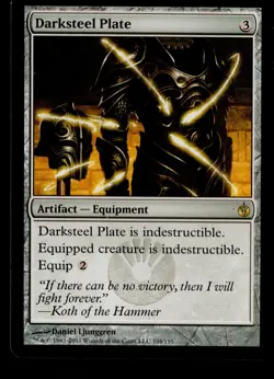 Darksteel Plate - Mirrodin Besieged #104/155 MTG T317 320-mp - Image 1