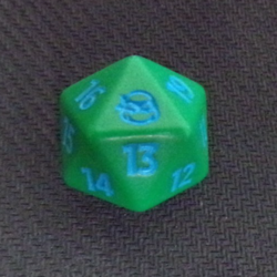 LEONARDO TEENAGE MUTNT NINJA TURLES D20 DIE SPINEDOWN PRERELEASE TMNT BLUE DIE - Image 1
