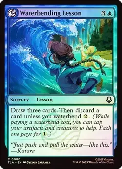 FOIL Waterbending Lesson NM Avatar: The Last Airbender MTG Magic the Gathering - Image 1