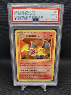 Pokemon XY Evolutions 2016 Charizard Holo PSA 9 Pre-Release - Image 1