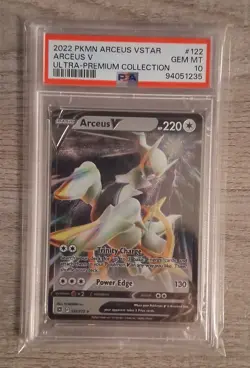 PSA 10 GEM MINT Metal Arceus V #122 Pokemon Ultra Premium Collection - Image 1