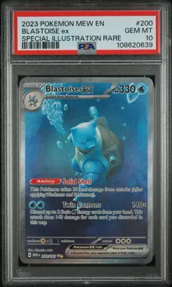 2023 Pokemon SV 151 Blastoise ex Special Illustration Rare #200/165 PSA 10 - Image 1