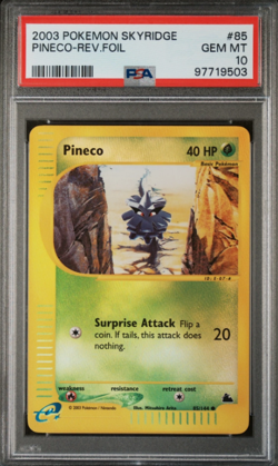 Pokemon Pineco Skyridge Reverse Holo #85 PSA 10 Gem Mint - Image 1