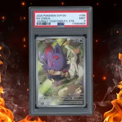 Pokemon Journey Together N'S ZORUA Pokemon Center Stamped PSA 9 #189 - Image 1