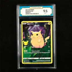 TQG 9.5 MINT+ 2021 Pokemon ENG Pikachu 005/025 R - Image 1
