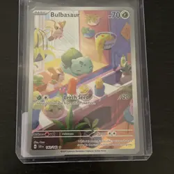 Pokemon TCG English Stellar Crown Bulbasaur Illustration Rare 143/142 NM - Image 1