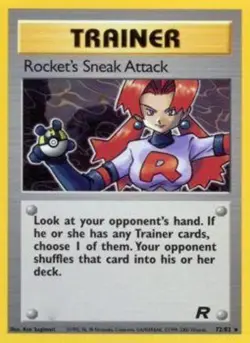 Lightly Played Rocket's Sneak Attack - 72/82 - Rare - Unlimited Edition Pokemon - Image 1