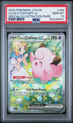 Pokemon TCG Lillie's Clefairy EX 184/159 Special Illustration Rare Card PSA 10 - Image 3