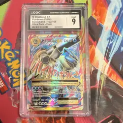2016 Pokemon M Blastoise EX 102/108 Evolutions Ultra Rare Holo CGC 9 - Image 1