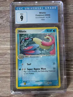 2005 Pokemon EX Emerald Milotic Holo #8 CGC Mint 9 - Image 1