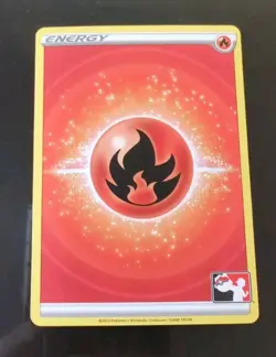 💥Play! Prize Pack Fire Energy Pokemon TCG card NM Series 1 2022 Stamped - Image 1