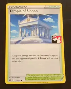 💥Play! Prize Pack Temple of Sinnoh 155 Pokemon TCG card NM Series 3 Stamped - Image 1