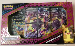 POKEMON CROWN ZENITH MORPEKO V-UNION BOX-LITTLE WEAR ON BOX- SEALED - Image 1