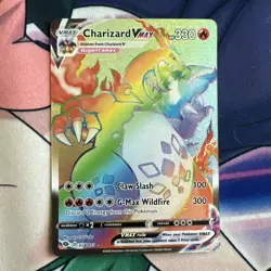 Pokemon TCG Charizard VMAX Rainbow Secret Rare Card 074/073 Champions Path - Image 1