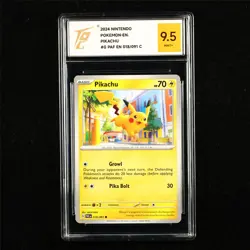 TQG 9.5 MINT+ 2024 Pokemon ENG Pikachu 018/091 C - Image 1