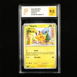 TQG 9.5 MINT+ 2024 Pokemon ENG Pikachu 018/091 C - Image 1