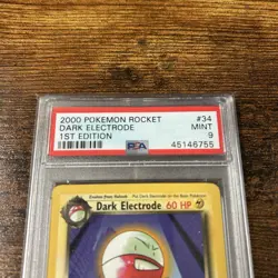 Dark Electrode 34/82 1st Edition 2000 Pokemon Team Rocket PSA 9 Mint - Image 2