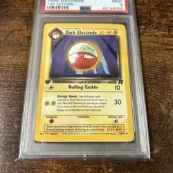 Dark Electrode 34/82 1st Edition 2000 Pokemon Team Rocket PSA 9 Mint - Image 3