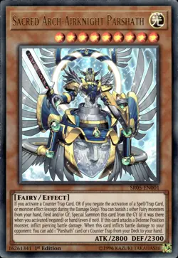 Sacred Arch-Airknight Parshath - Ultra Rare 1st Edition SR05-EN001 - LP - YuGiOh - Image 1