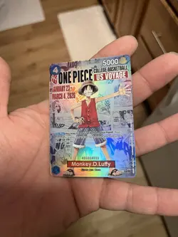 ONE PIECE Monkey.D.Luffy US College Basketball SEALED New Promo Card RUTGERS - Image 5
