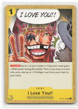OP12-115 I Love You!! Uncommon Legacy of the Masters One Piece CCG x4 Playset NM - Image 2