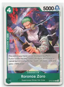 OP12-036 Roronoa Zoro Common Legacy of the Masters One Piece CCG x4 Playset NM - Image 2