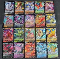 100 Card OFFICIAL Pokemon Card Lot + Ultra Rare EX GX V Or MEGA + HOLOS - Image 1
