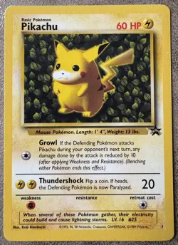 Rare Pokemon Pikachu Black Star Promo Card #1 , Excellent Condition - Image 1