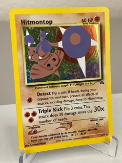 Hitmontop 3/75 Neo Discovery Holo Rare Pokemon Card - Moderately Played - Image 2