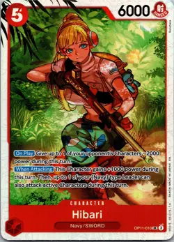 One Piece Card Game Hibari OP11-010 SR EN Sleeved - Image 1