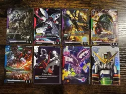 Lot of Gundam GD02 Dual Impact R/R+/LR/LR+/C+ Cards Holo Near Mint 💎 Pack Fresh - Image 1