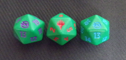 LOT OF 3 LEO RAPH DON TEENAGE MUTNT NINJA TURLES D20 DIE MAGIC MTG PRERELEASE - Image 1