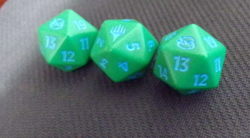 LOT OF 3 LEONARDO TEENAGE MUTNT NINJA TURLES D20 DIE SPINEDOWN PRERELEASE BLUE - Image 2