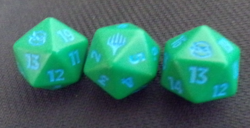 LOT OF 3 LEONARDO TEENAGE MUTNT NINJA TURLES D20 DIE SPINEDOWN PRERELEASE BLUE - Image 3