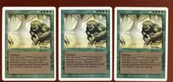 3x Force of Nature Rare Revised 3rd Edition NM/Pl Magic the Gathering MTG - Image 1