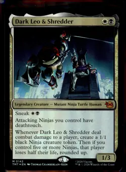 Dark Leo & Shredder FOIL M Teenage Mutant Ninja Turtles 142 NM - Image 1