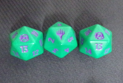 3X LOT DONATELLO TEENAGE MUTNT NINJA TURLES D20 DIE SPINEDOWN PRERELEASE PURPLE - Image 1
